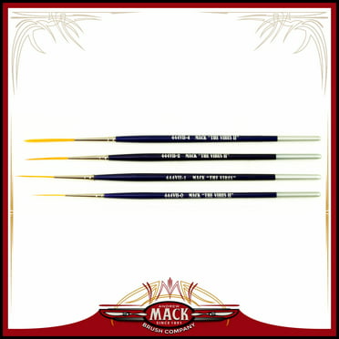 Andrew Mack Brush Set of 2 Size 1-2 The Jenson Swirly Q Series for Scroll Pinstriper and Script Lettering 